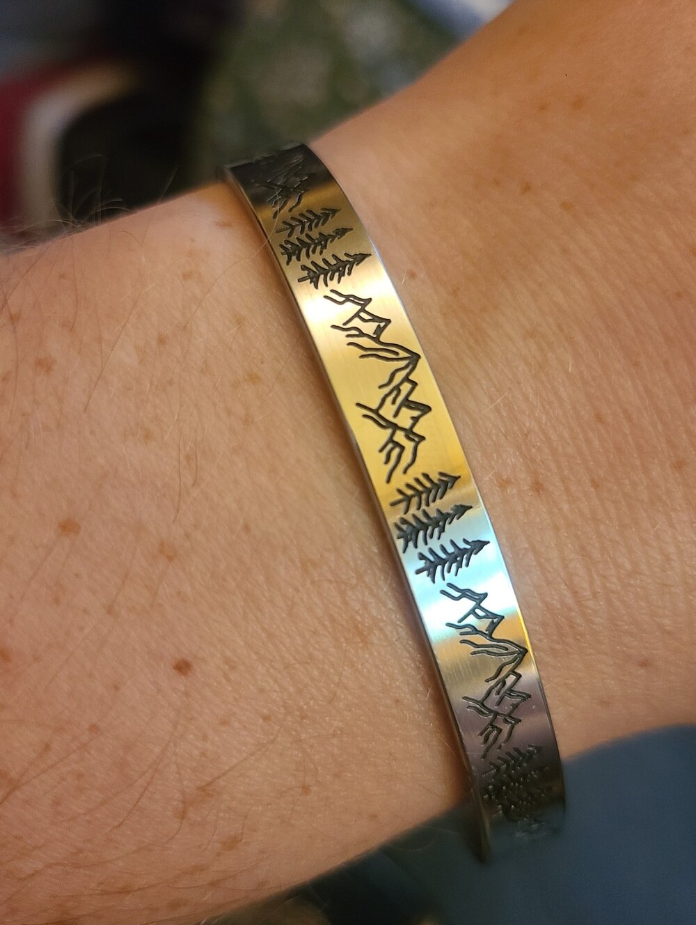 Stainless Steel Bracelet - The Mountains Are Calling And I Must Go